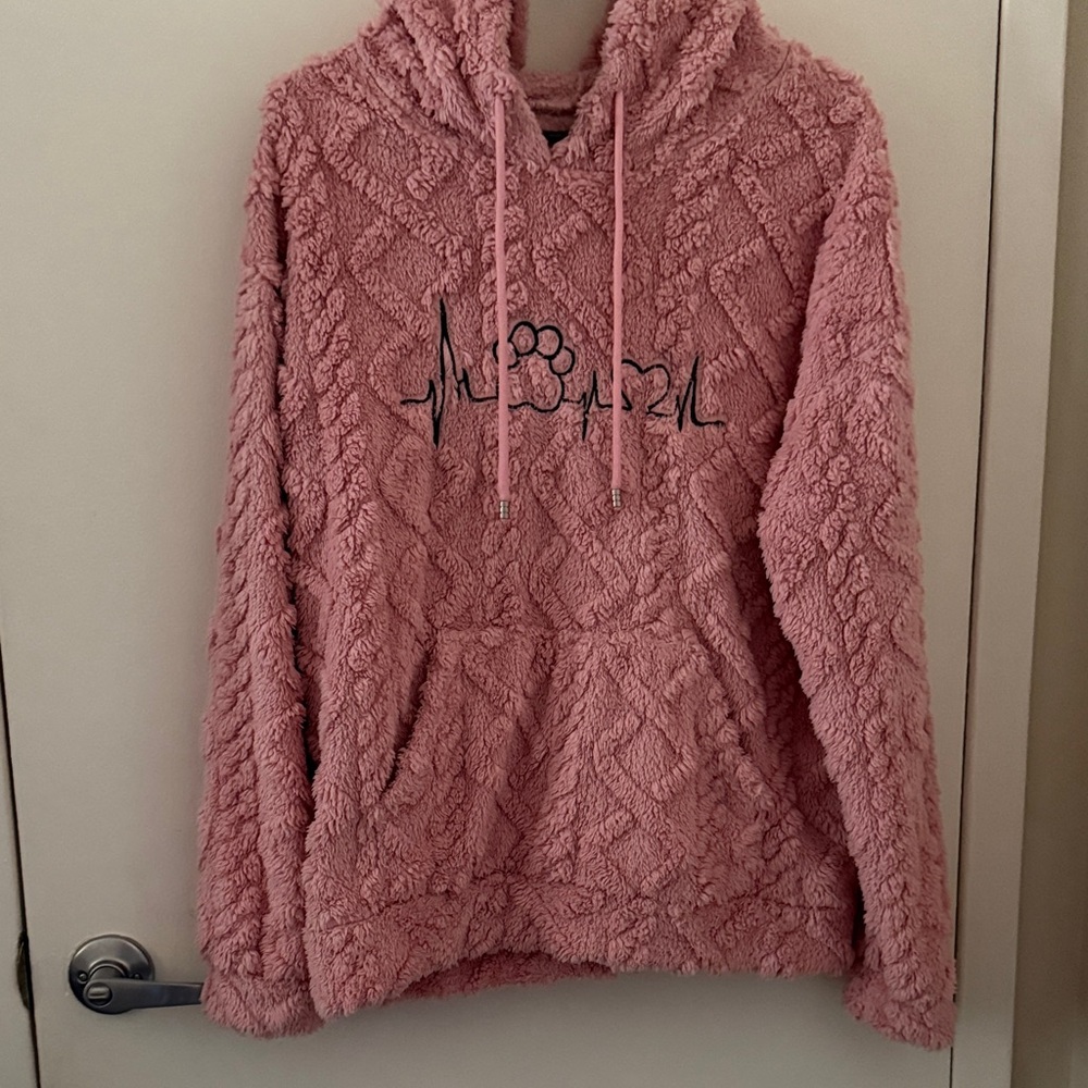 Cozy Pink Sherpa Hoodie